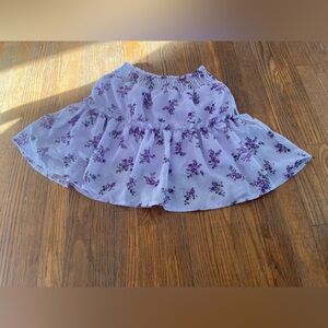 Purple and white floral mini skirts size medium